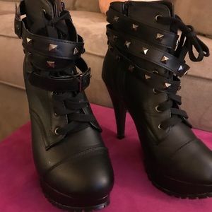 Ladies booties BNWOT. With studded strap detail.